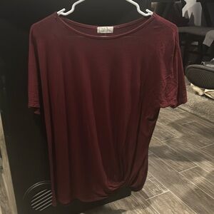 Maroon Shirt Side Knot Size Small